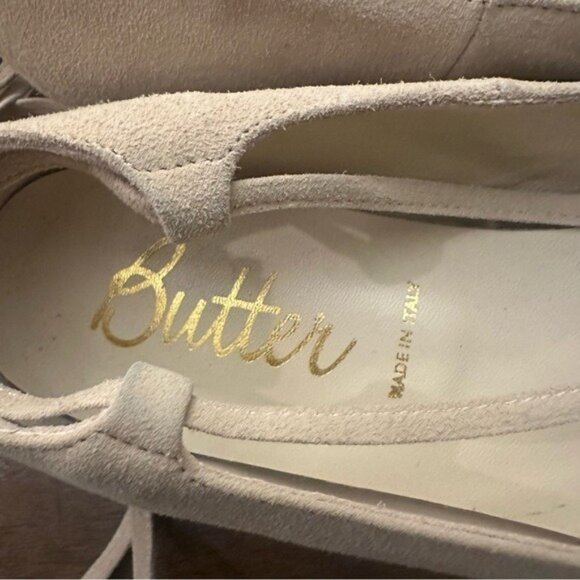 Butter Shoes Made in Italy Tan Ballerina Pointed Flats Balletcore Size 8 - Picture 9 of 12